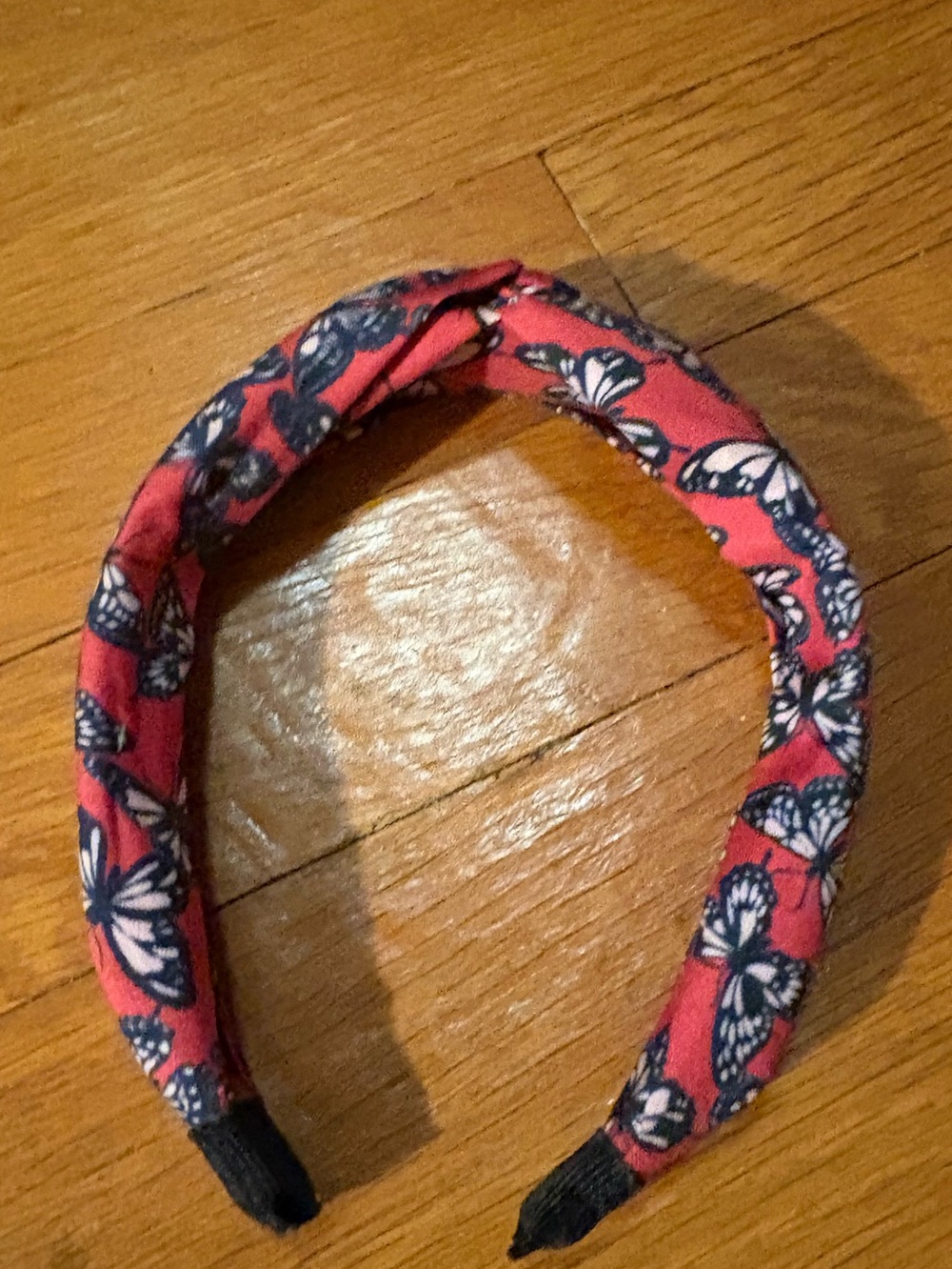 Kate Spade spring flight Red Twisted Headband butterflies.